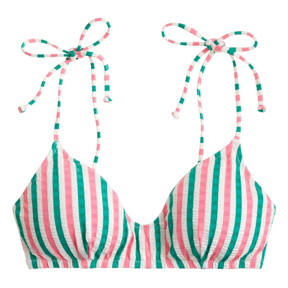 J Crew high wasted striped swimsuit